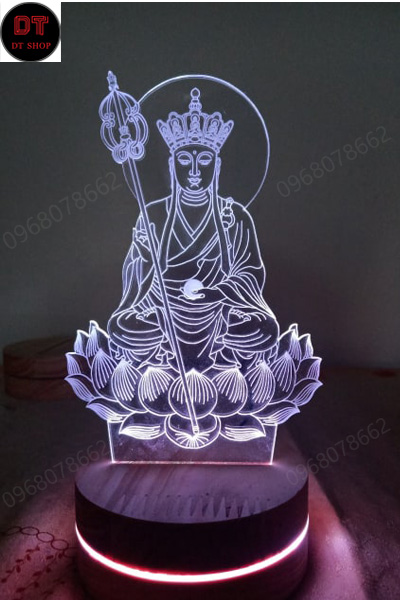 Đèn ngủ 3D hình Địa tạng bồ tát