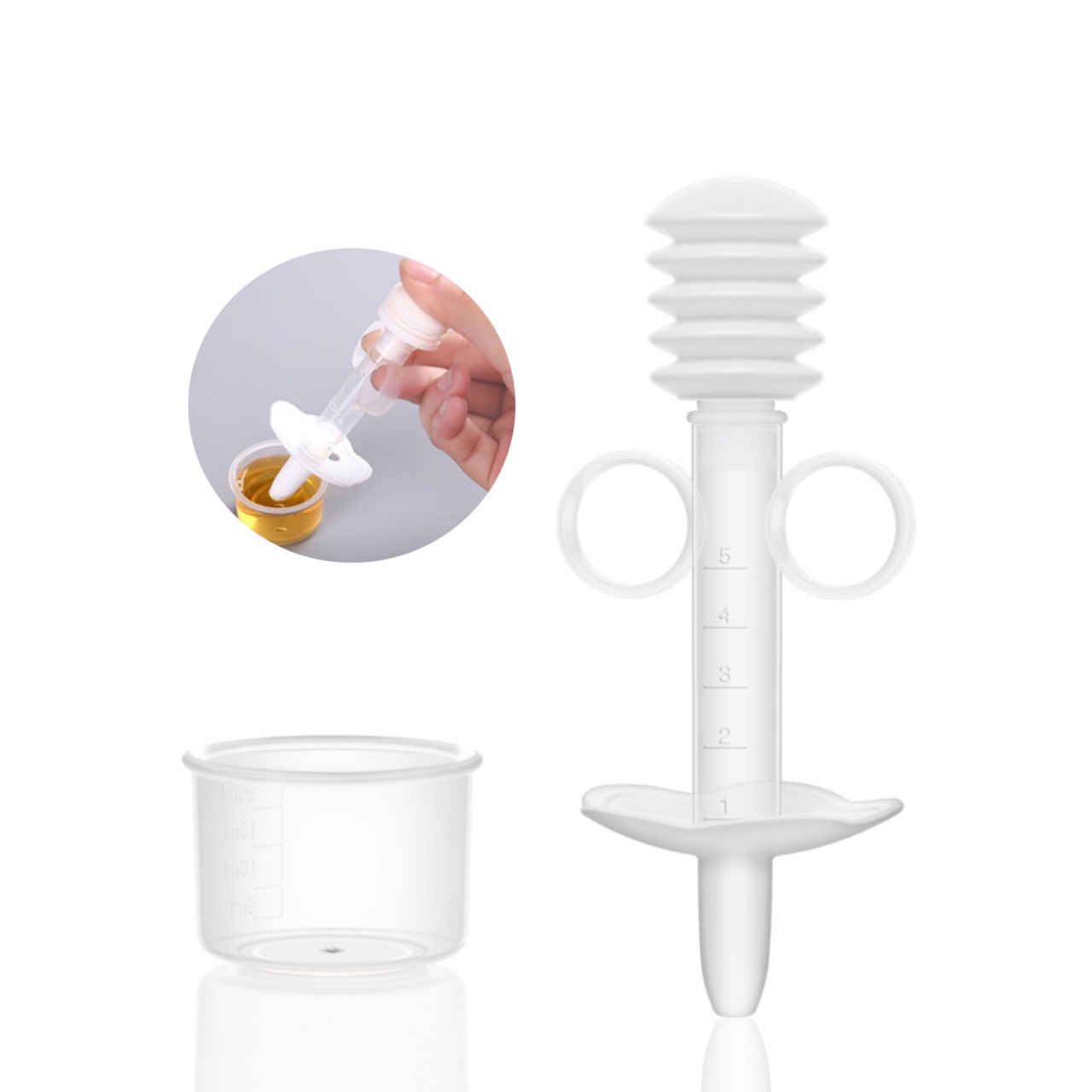 Dụng cụ uống sữa không chứa BPA an toàn cho bé có chống sặc và kèm cốc đựng chia ml