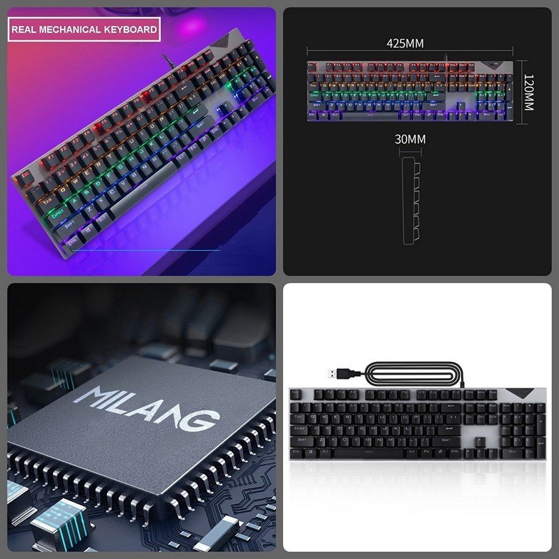 [HCM]Bàn Phím Cơ Gaming MK808 Fullsize nhỏ gọn