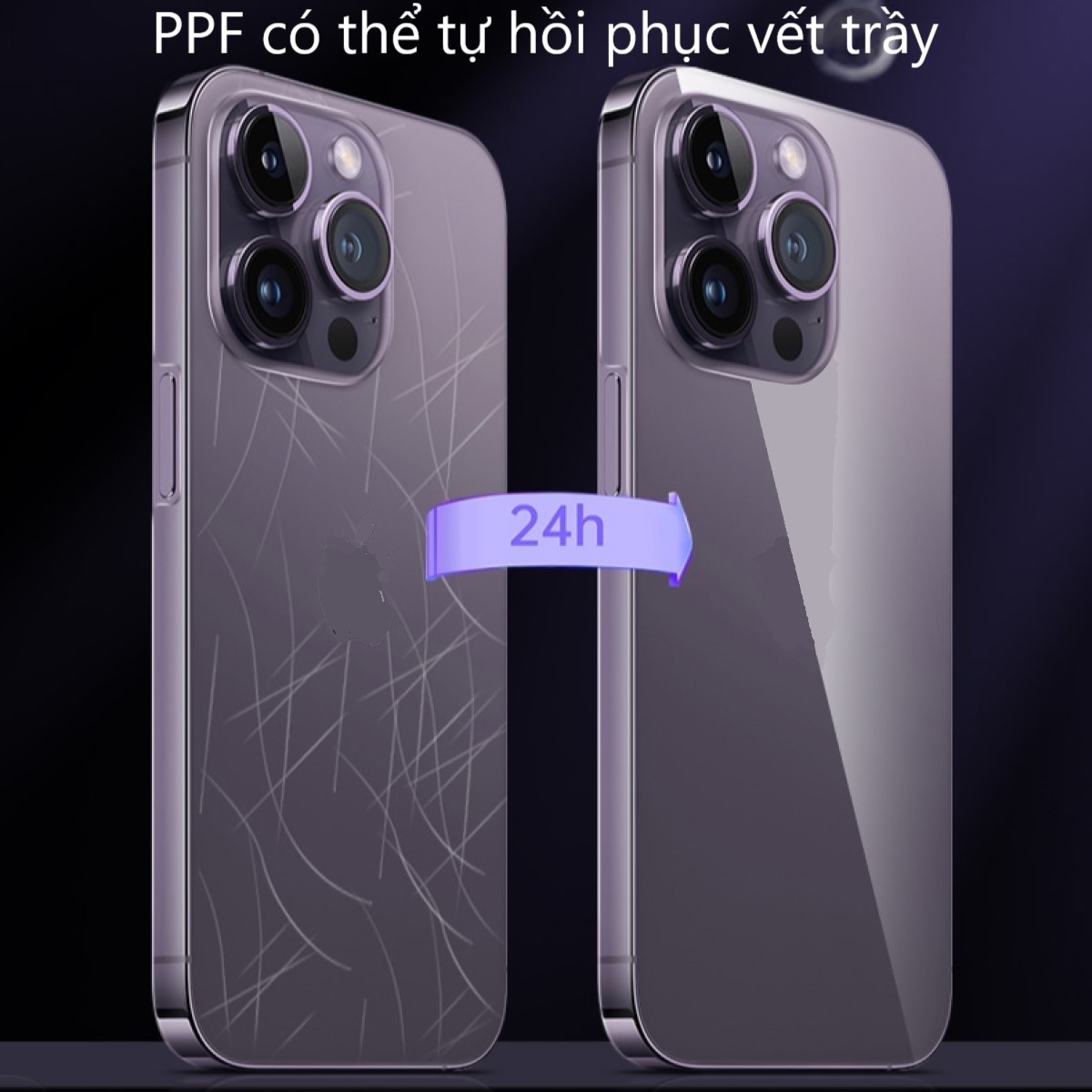 PPF miếng dán mặt lưng iPhone X 11 12 13 14 Pro Max Mini Plus full viền