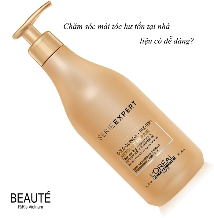 Dầu gội Loreal Absolut Repair Lipidium Shampoo 500ml