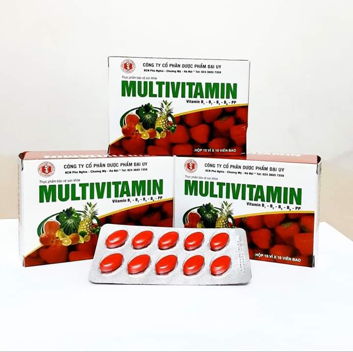 Viên uống bổ sung Multivitamin - Giúp bồi bổ sức khỏe hỗ trợ  bổ thần kinh giảm đau xương khớp hộp 100v
