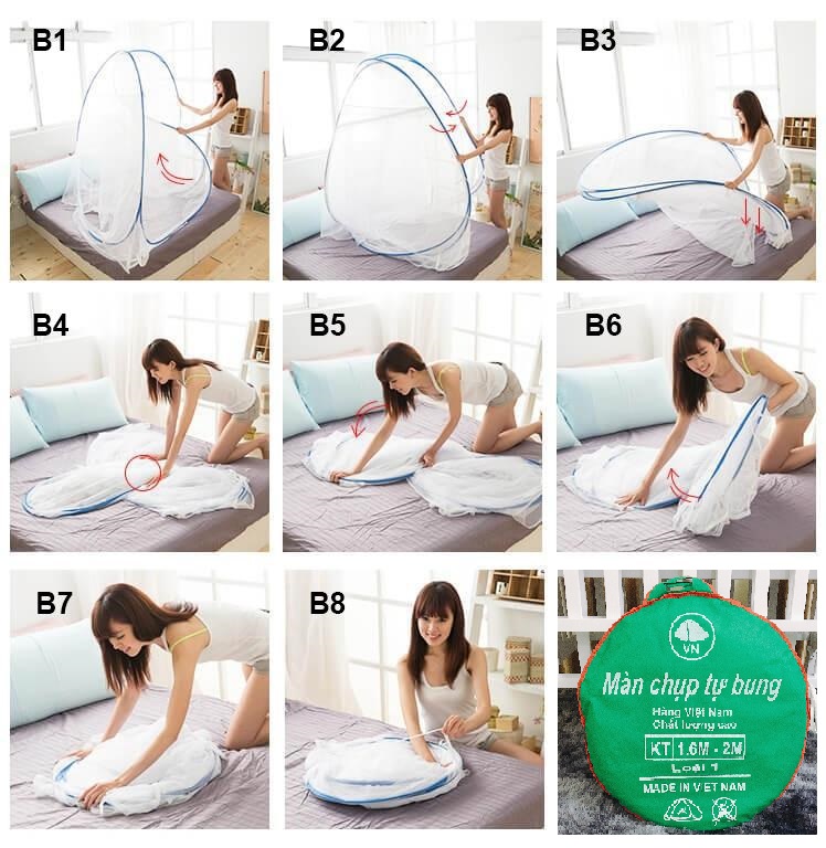 Màn tự bung Loại 1m8 - CHÍNH HÃNG