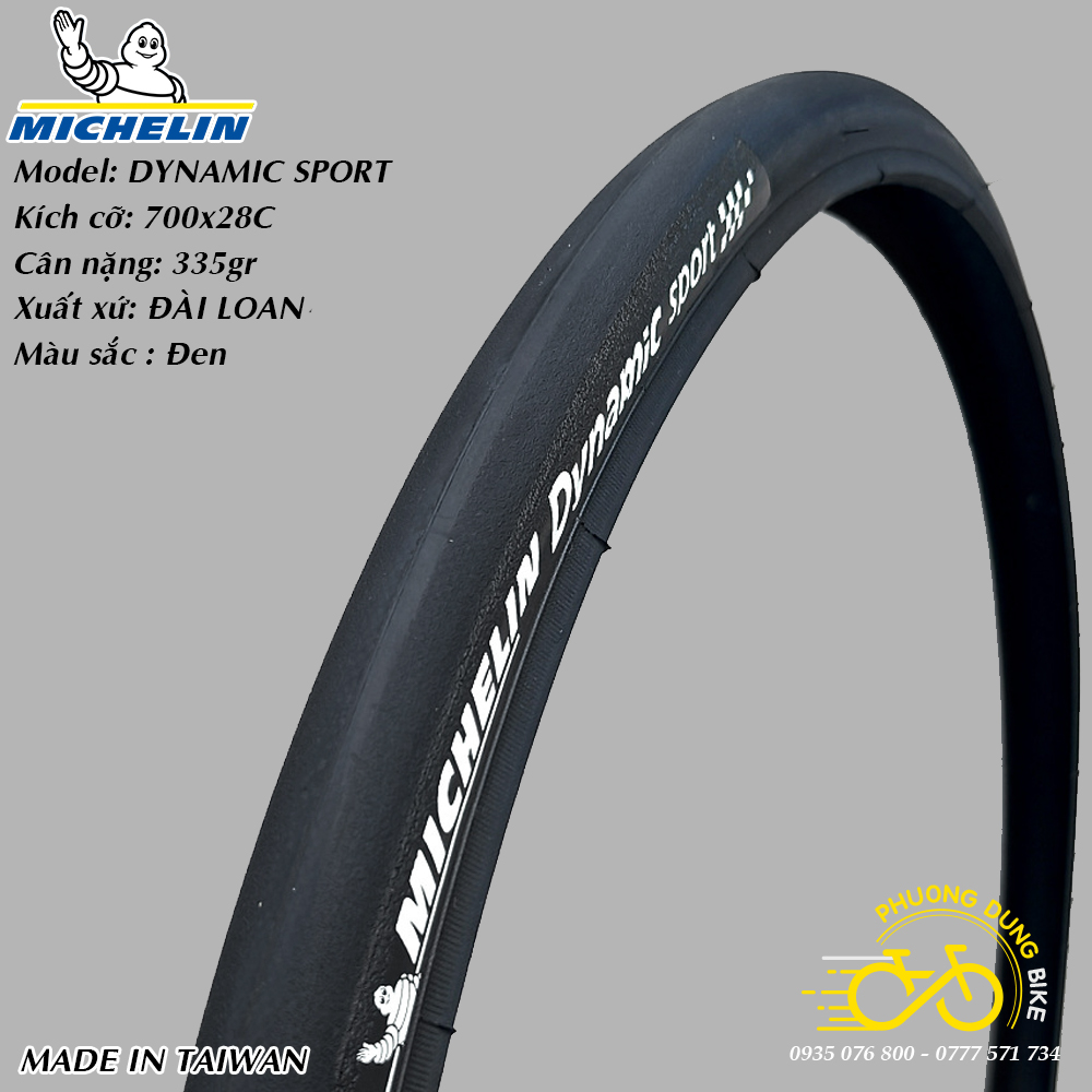Lốp trọc xe đạp michelin dynamic sport 700x23c / 700x25c / 700x28c - 1 chiếc