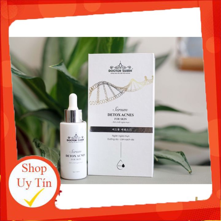 Serum Detox Mụn Doctor Queen 🔥𝐍𝐄𝐖🔥 (Ngừa Tất Cả Các Loại Mụn,Thâm,Đào Thải Phục Hồi Tái Tạo Da,Da Yếu, Giãn Mao Mạch)
