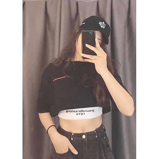 SET 2 MÓN ÁO CROPTOP TAY LỠ BROUNDBREAKING 1974