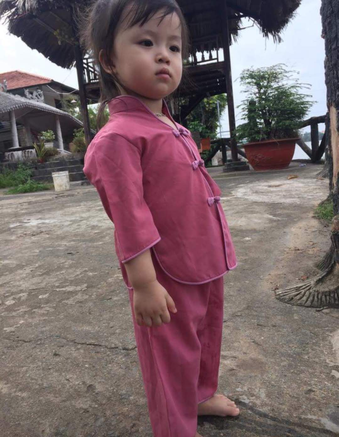 [HCM]Đồ lam đi chùa bé gái - Mẫu cổ tàu