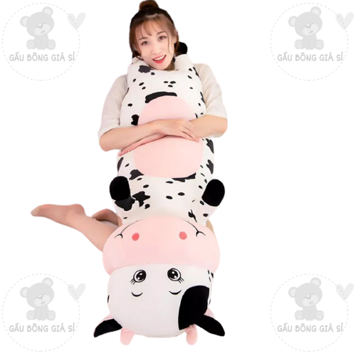 GỐI ÔM BÒ SỮA SIZE LỚN CAO CẤP VẢI MINISO SIÊU MỊN