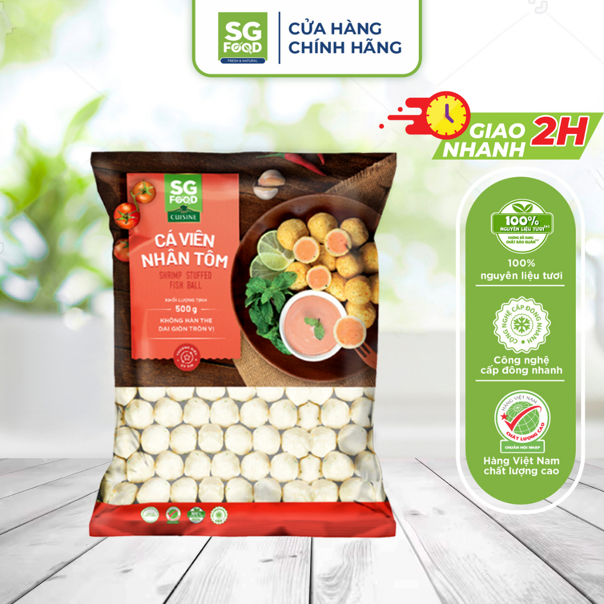 Cá Viên Nhân Tôm SG Food 450G