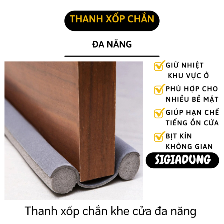 Xốp chặn cửa - Miếng đệm xốp chèn khe cửa thông minh - Ron thanh nẹp xốp chèn cửa chống bụi, chống ồn, côn trùng, dài 95cm