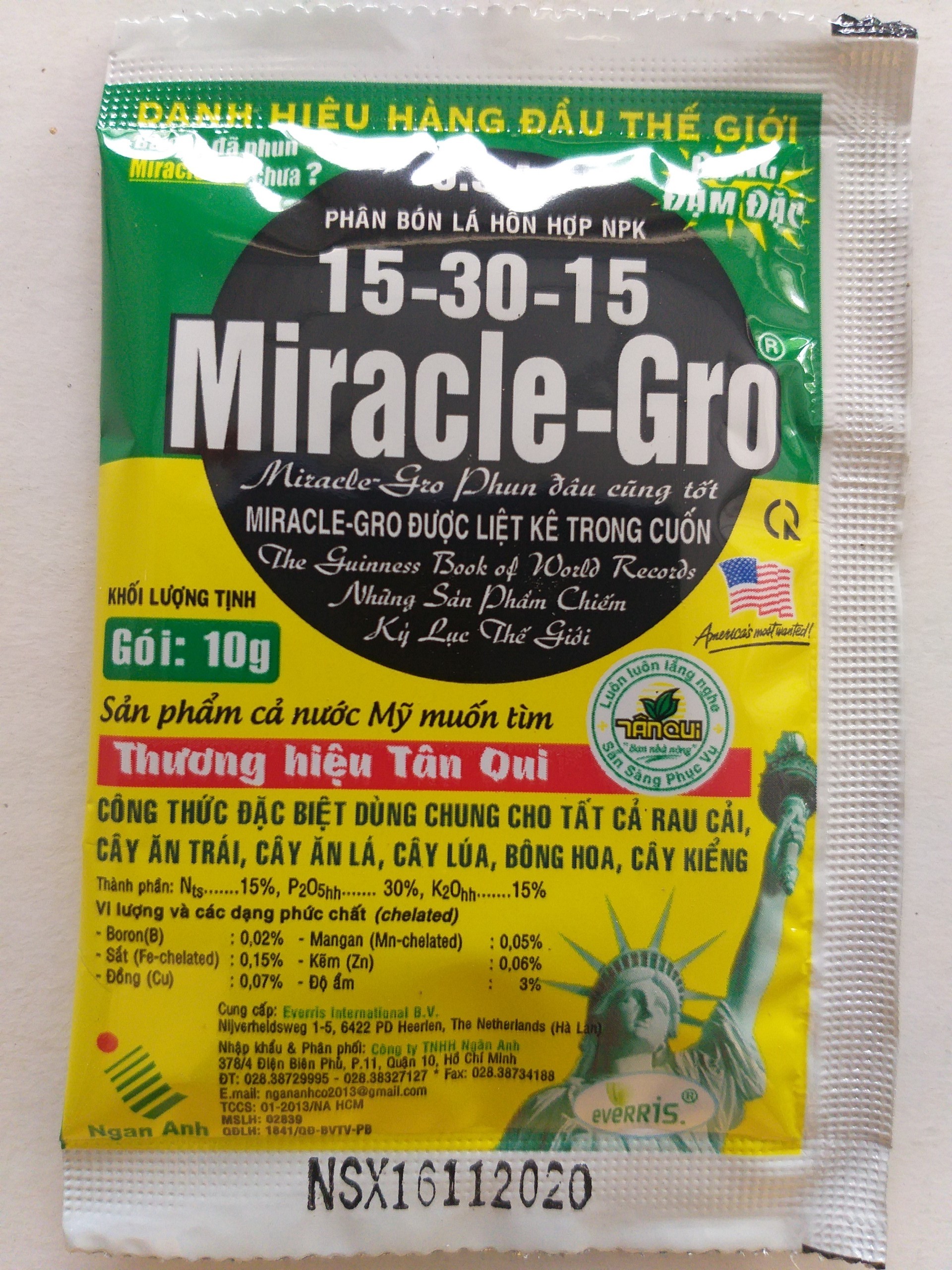 Phân bón lá hỗn hợp - Miracle-Gro - 10gr