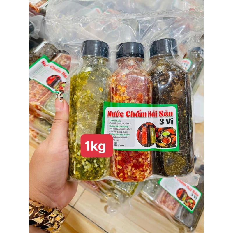 1kg 3 chai nước chấm hải sản 3 vị