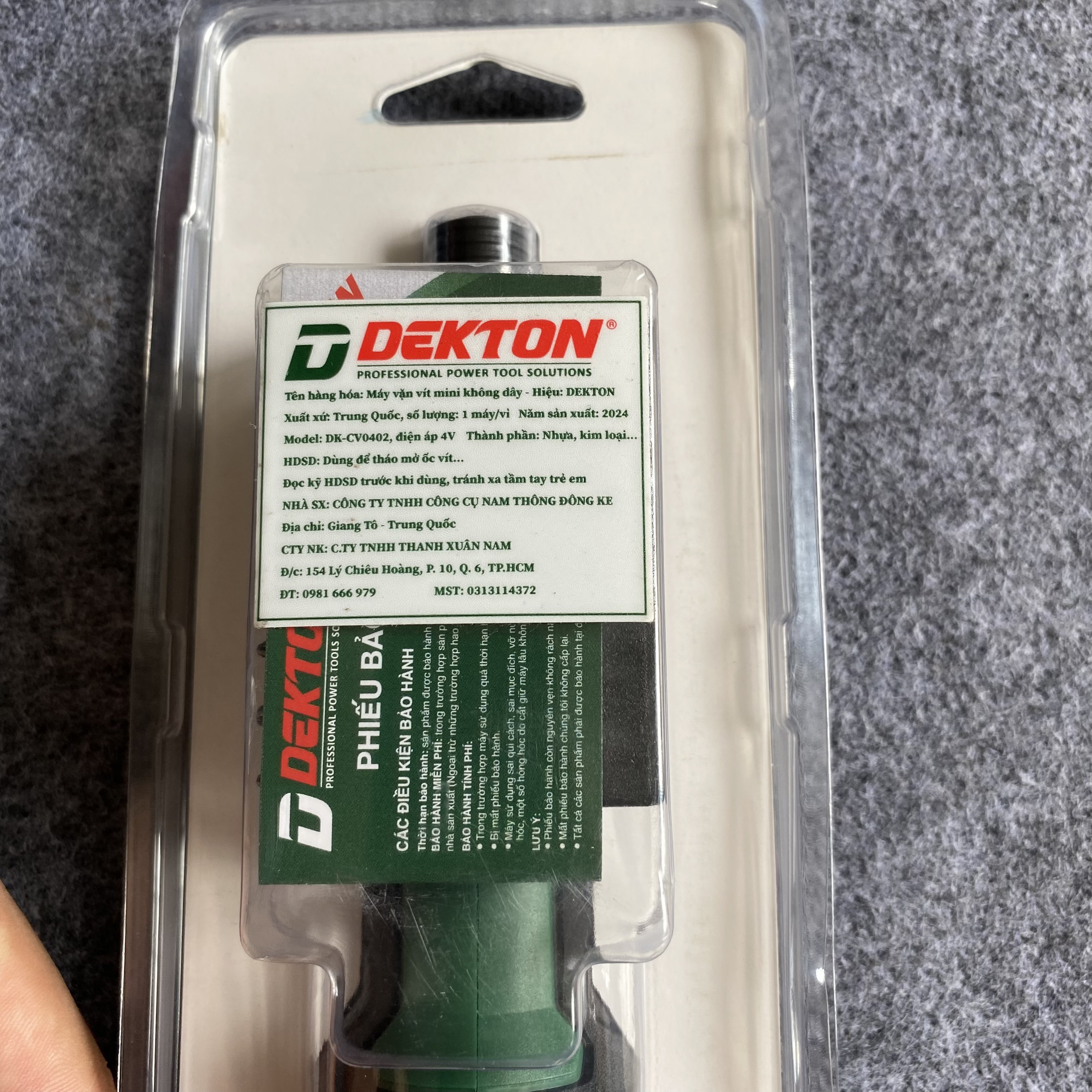 Máy vặn vít pin 4V DEKTON DK-CV0402 [ CHÍNH HÃNG ]