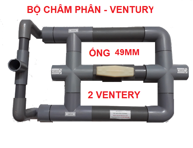 BỘ CHÂM PHÂN - BỘ HÚT PHÂN - VENTURY - THIẾT BỊ CHÂM PHÂN 49mm