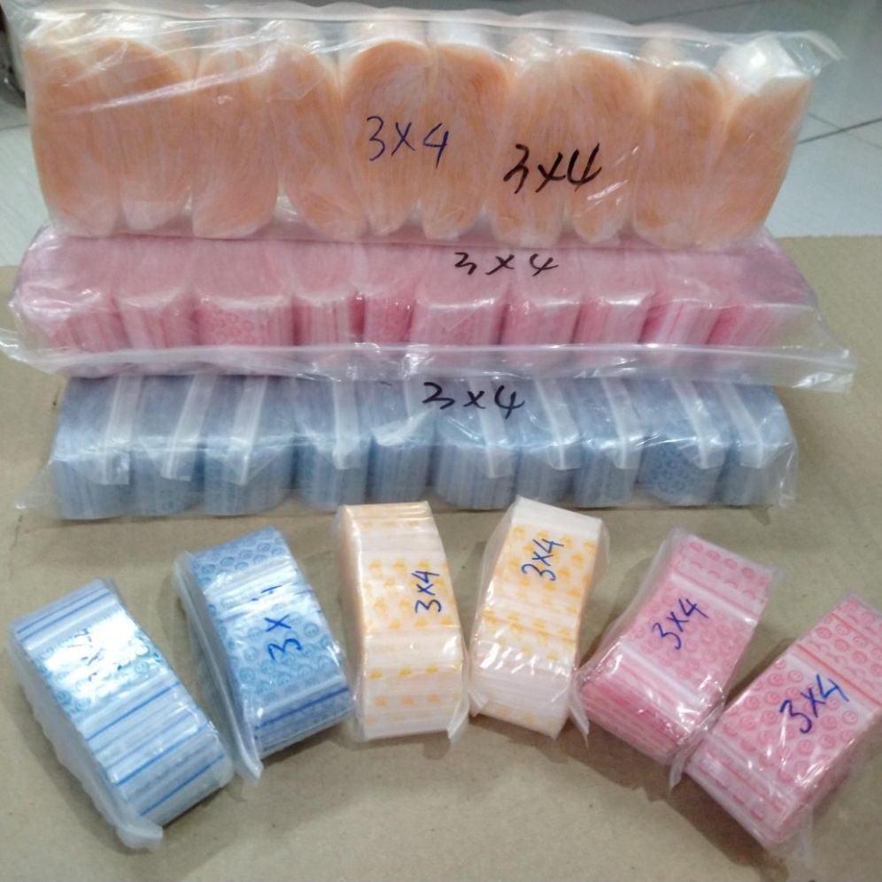 100 cái túi zip mini đẹp 3x4 HÌNH HỌA TIẾT