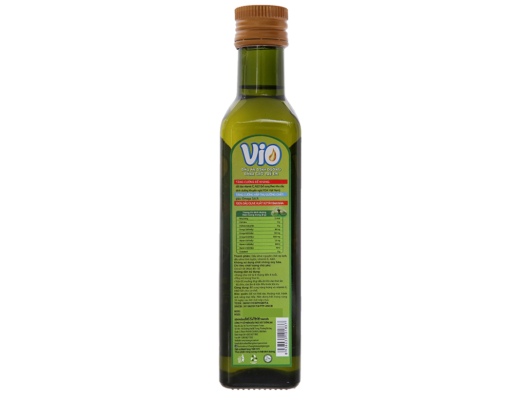 Dầu olive cho bé Vio Tường An chai 250ml