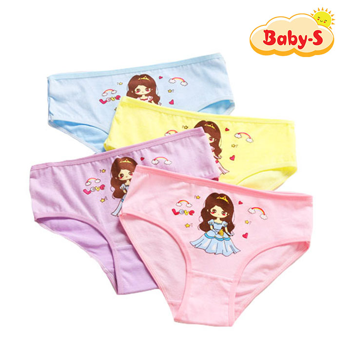 Quần chip cotton cho bé gái 2-10 tuổi hình công chúa nhiều màu sắc đáng yêu chất thun co giãn thấm hút mồ hôi tốt Baby-S – SC006