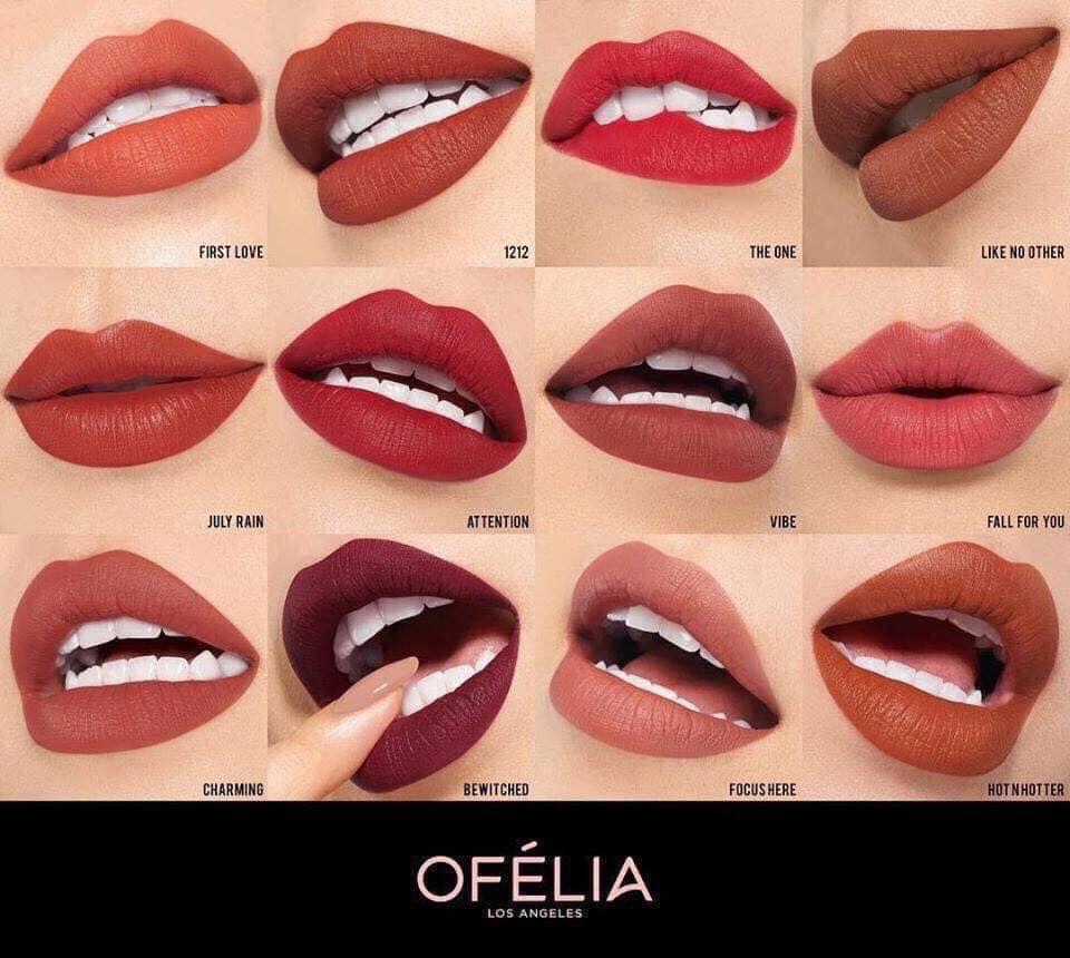 Son Ofélia Modern Matte Lipstick Màu July Rain: Cam Đỏ đất