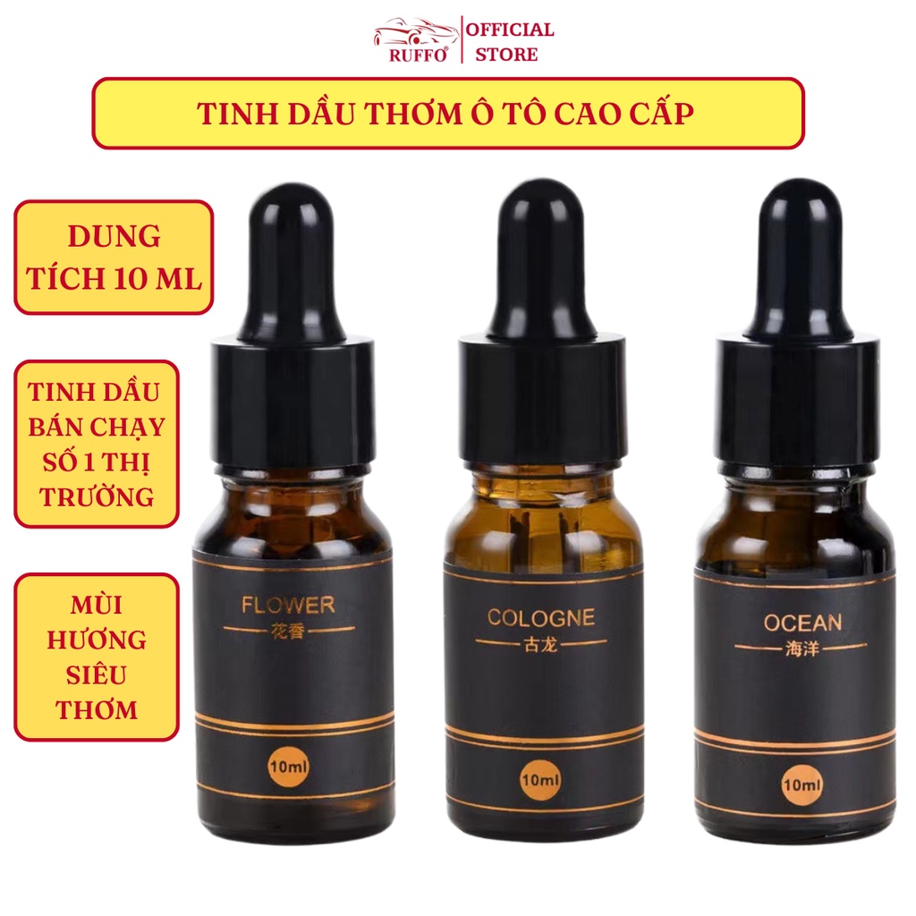 Tinh Dầu Thơm Để Ô Tô Bàn Làm Việc - Nước Hoa Xe Hơi Ruffo Cao Cấp Dung Tích 10ml Mùi Hương Đặc Biệt