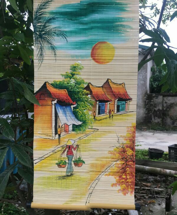 Mành tre vẽ size 30*65cm