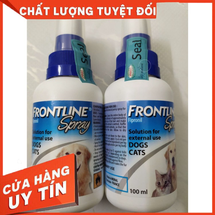 Xịt .t.r.ị. ve, rận, bọ chét cho chó, mèo - Frontline Spray 100ml