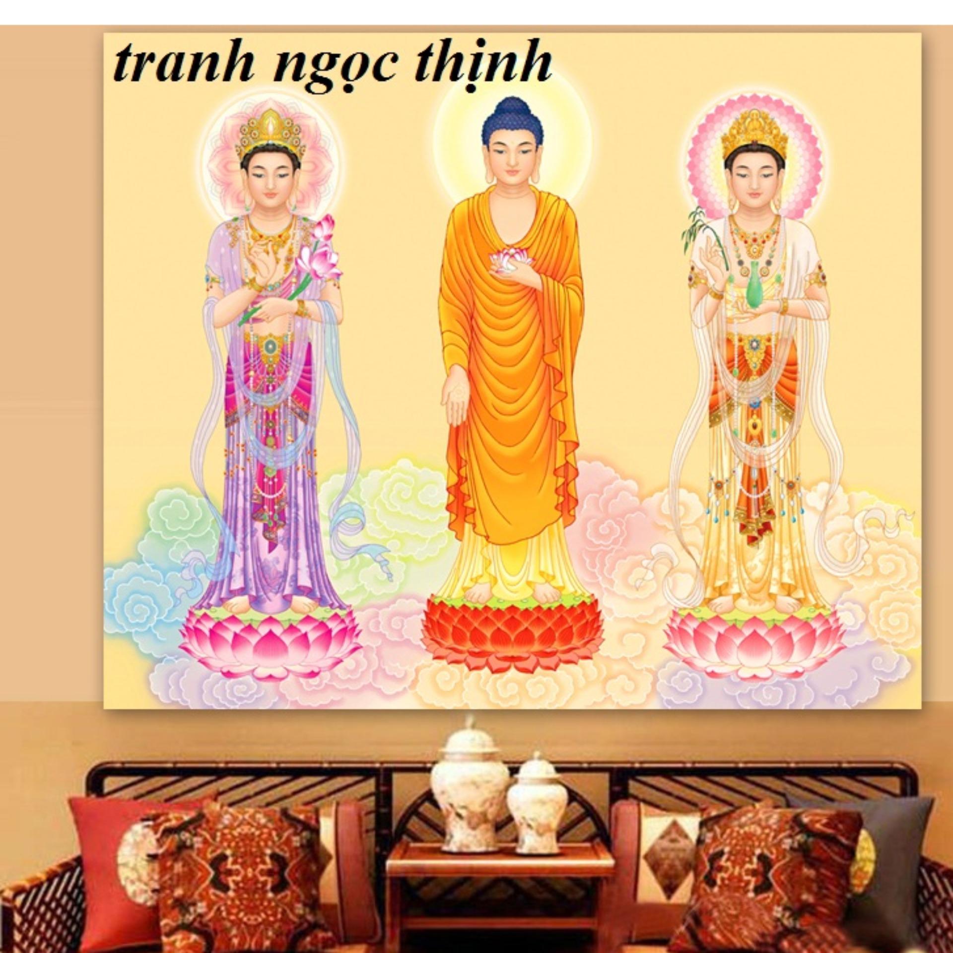 Tranh đính đá tam thế phật 77213