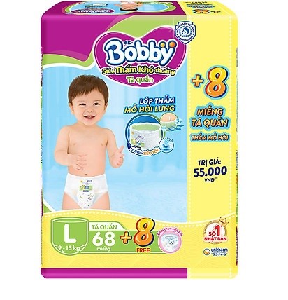Tã Quần Bobby L68 + 8 Miếng