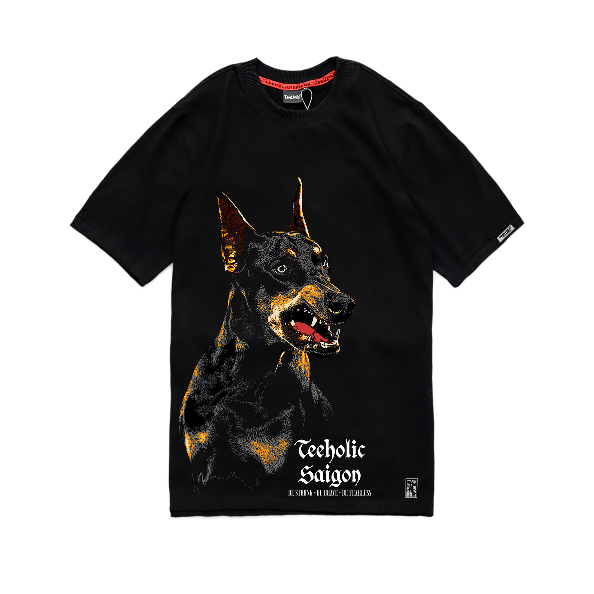 Áo Thun Nam Nữ TEEHOLIC Doberman Ver2 Màu Đen Teeholic-Ths
