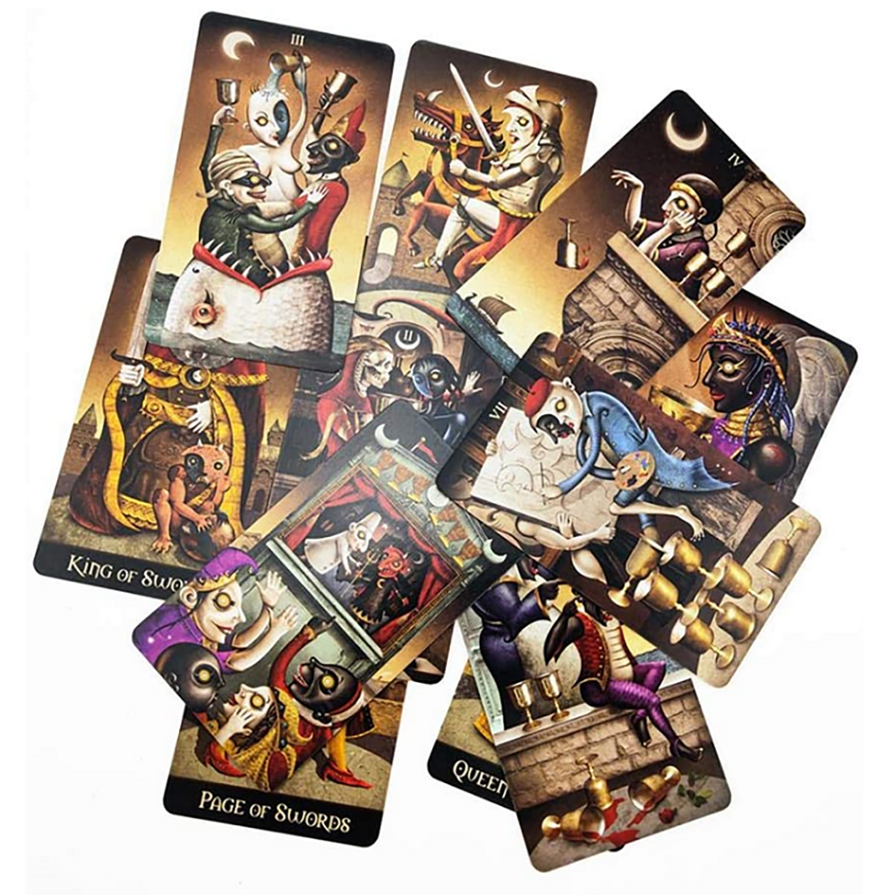 [Size Gốc] Bộ Bài Tarot Deviant Moon 78 Lá Bài Tặng Đá Thanh Tẩy