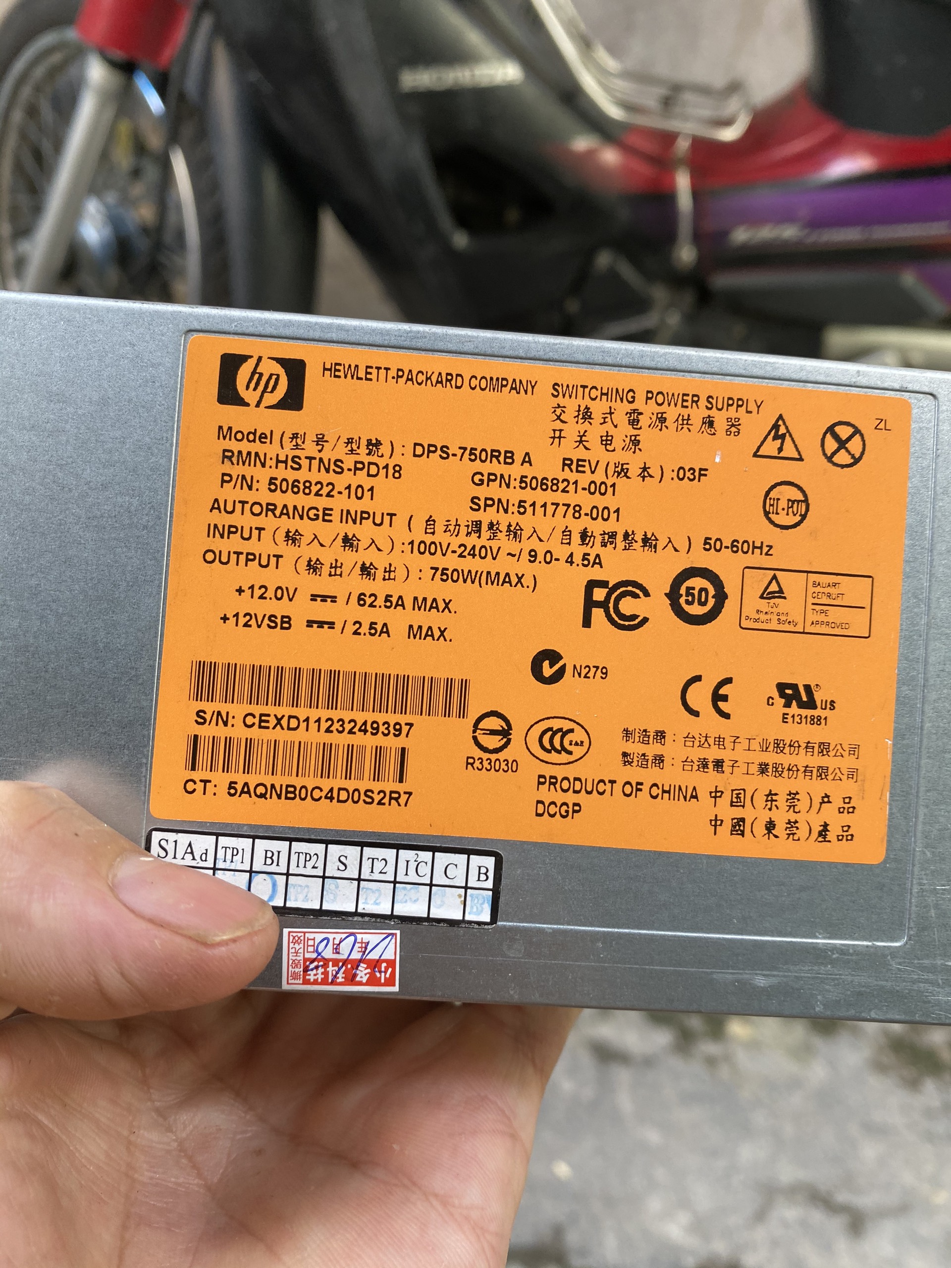 Nguồn server Hp 750W chưa mod chân nguyên bản HP phân phối