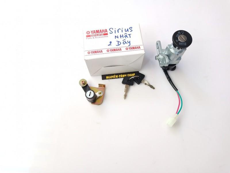 Bộ ổ khóa xe sirius nhật 2 dây