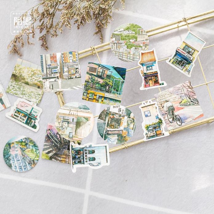 Set 45 sticker dán trang trí họa tiết xinh xắn E89