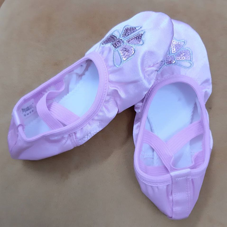 [HCM]GIÀY MÚA BALLET SATIN HỒNG CAO CẤP (Size 25 đến 37)