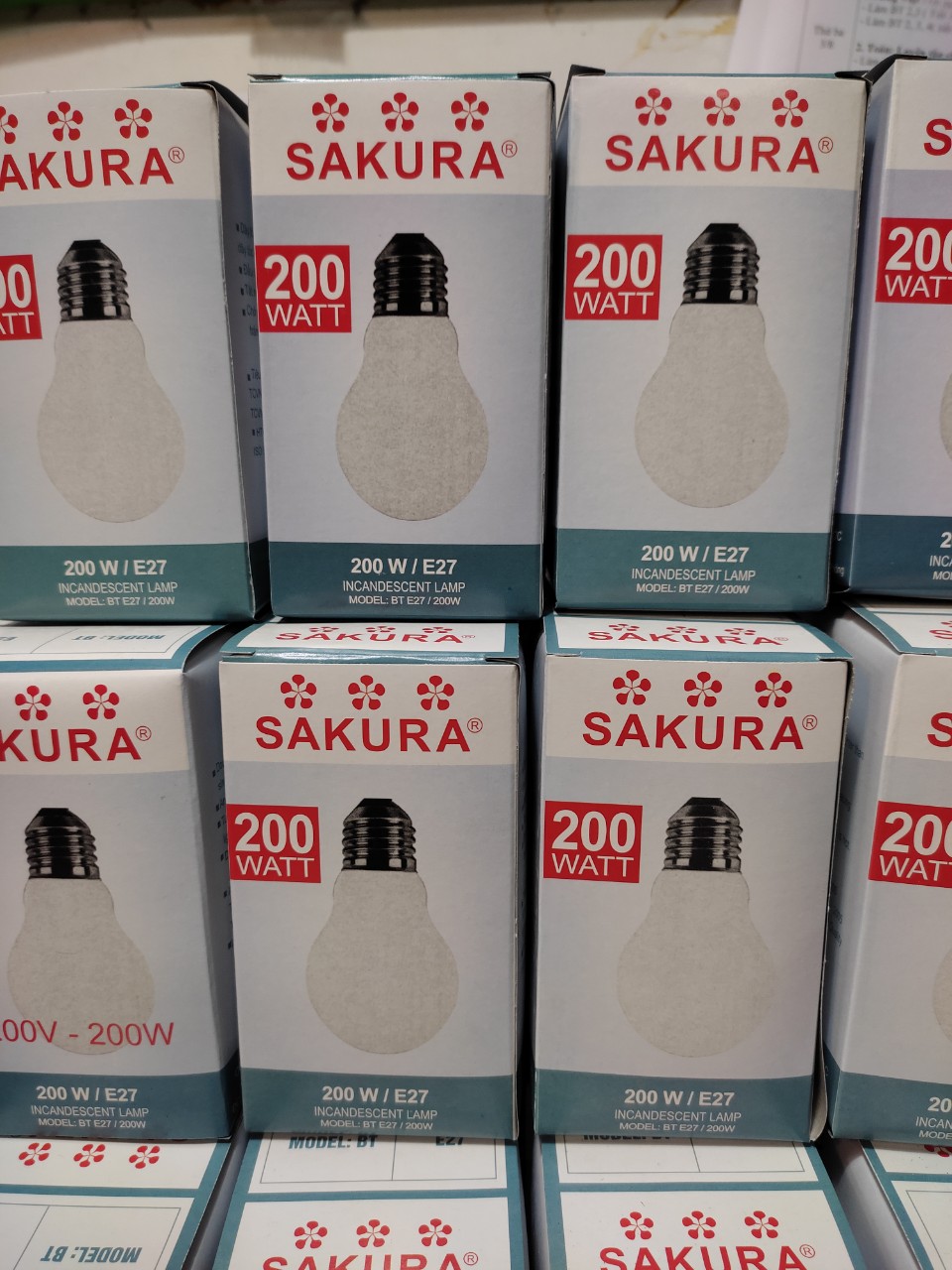 Bóng đèn sợi đốt 200W SAKURA, hàng chính hãng, ledhld