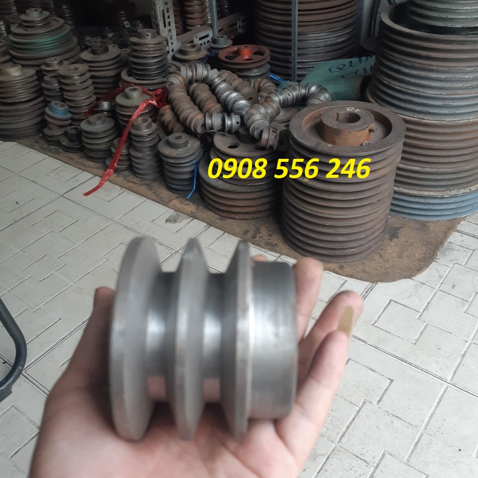 Puly 7 phân 2 rãnh B loại đặc cốt 24