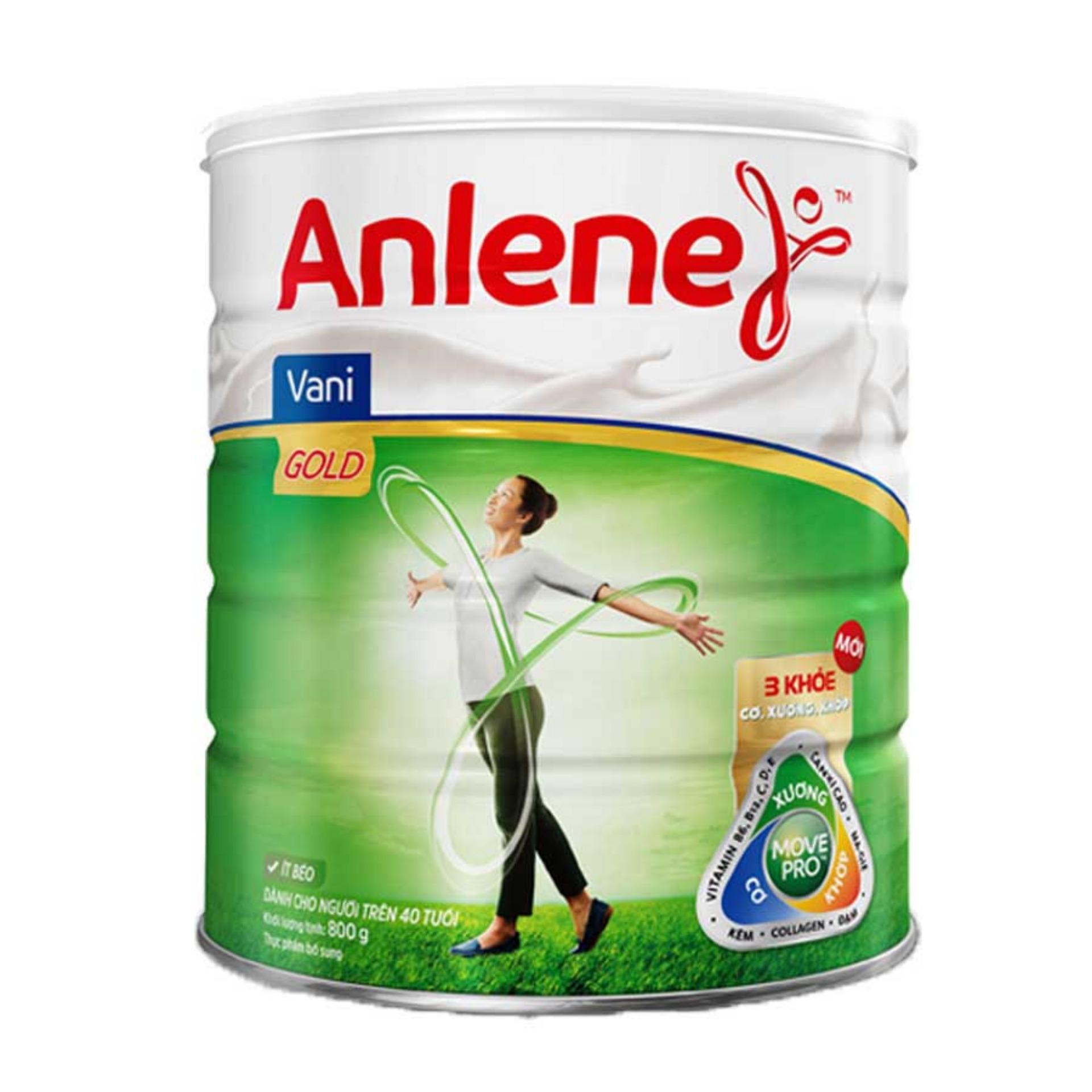 Anlene Gold MOVEPRO™ 800G (hương vani, hộp thiếc)