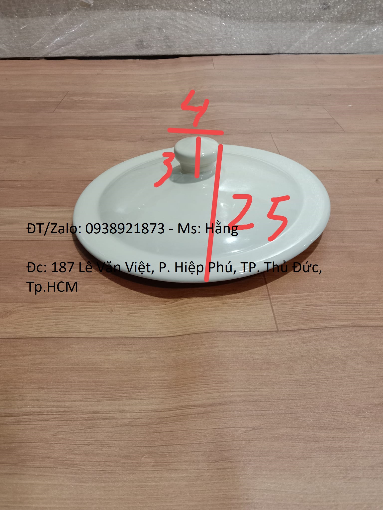 Nắp bình lọc sứ - nắp đậy bình lọc sứ thiên thanh – mã: pkblsn01 -