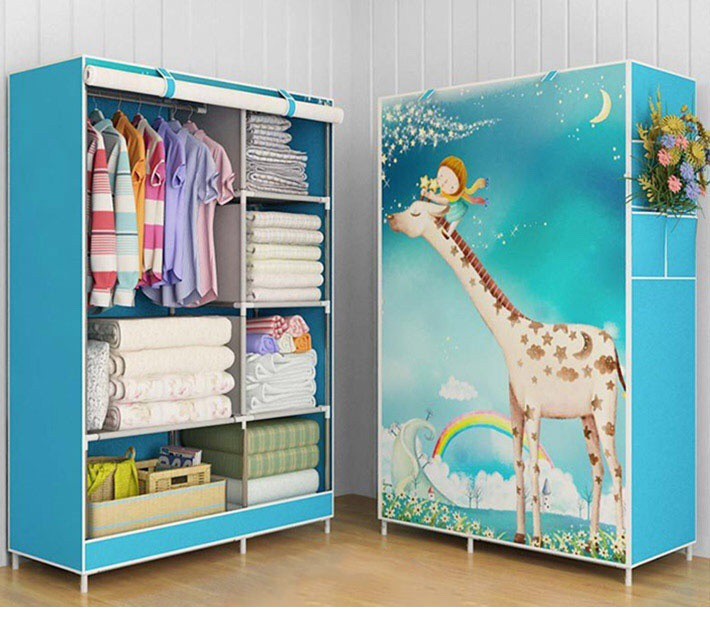 Tủ vải đựng quần áo họa tiết 3D