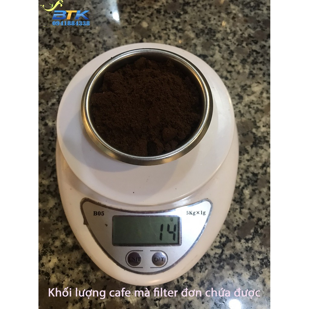 Filter 58mm - Basket 58mm - Giỏ Lọc Đơn Đôi 58mm - Linh Kiện Máy Pha Cà Phê