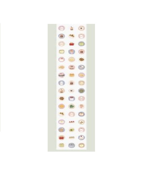 Bộ 57 Sticker Tròn Icon Dễ Thương VPP Tue Minh, Miếng Dán Icon Cảm Xúc/ Đồ Ăn Food- VPPTueMinh