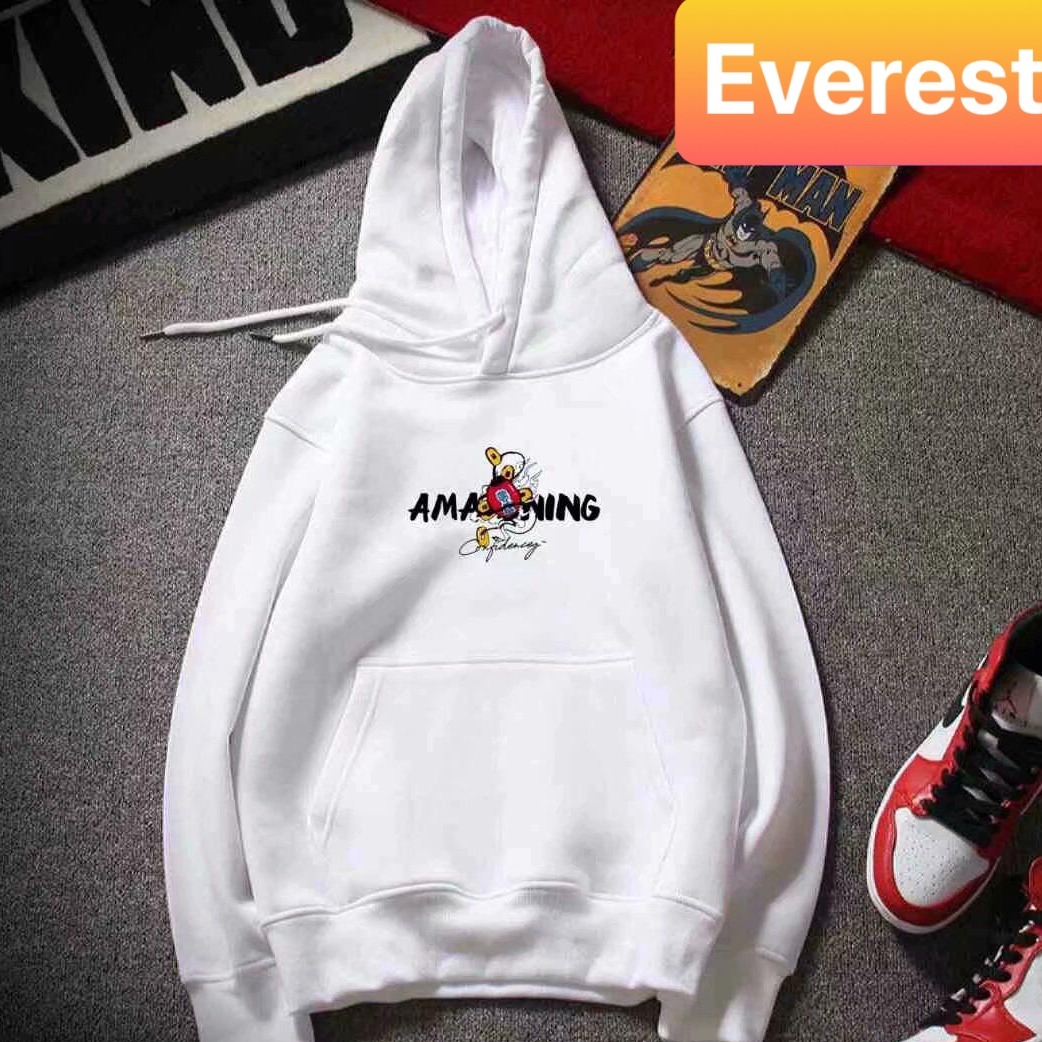 ÁO KHOÁC CHỐNG NẮNG LẠNH HOODIE CHẤT NỈ DÀY UNISEX NAM NỮ KÌ LÂN ĐỎ VẢI DÀY PHOM FROM RỘNG CAO CÂP NHÂT BẢN THU ĐÔNG HÈ HOT TREND 2023 - EVEREST FASHION