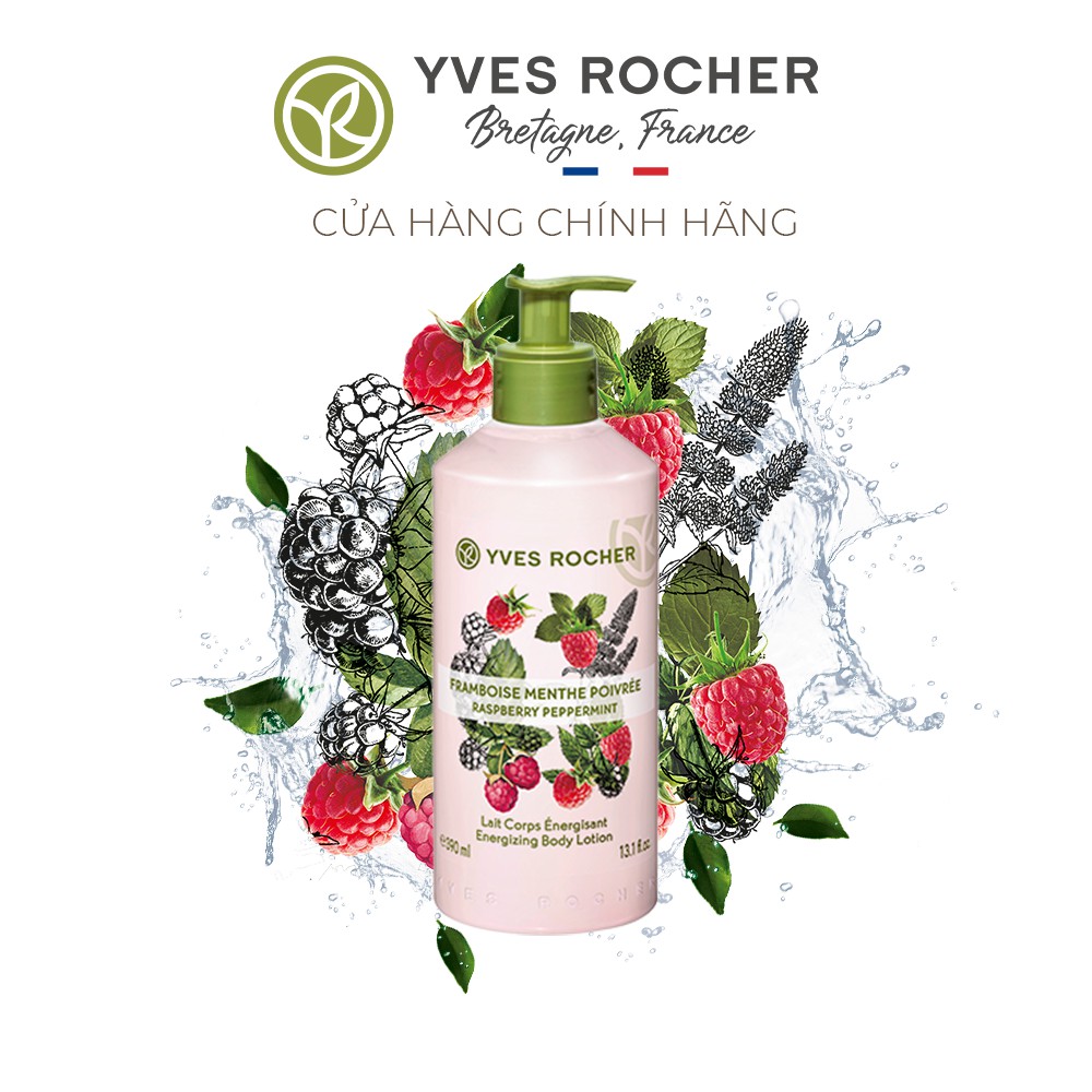 Combo Làm Sạch và Dưỡng Ẩm Yves Rocher Raspberry Peppermint 790ml