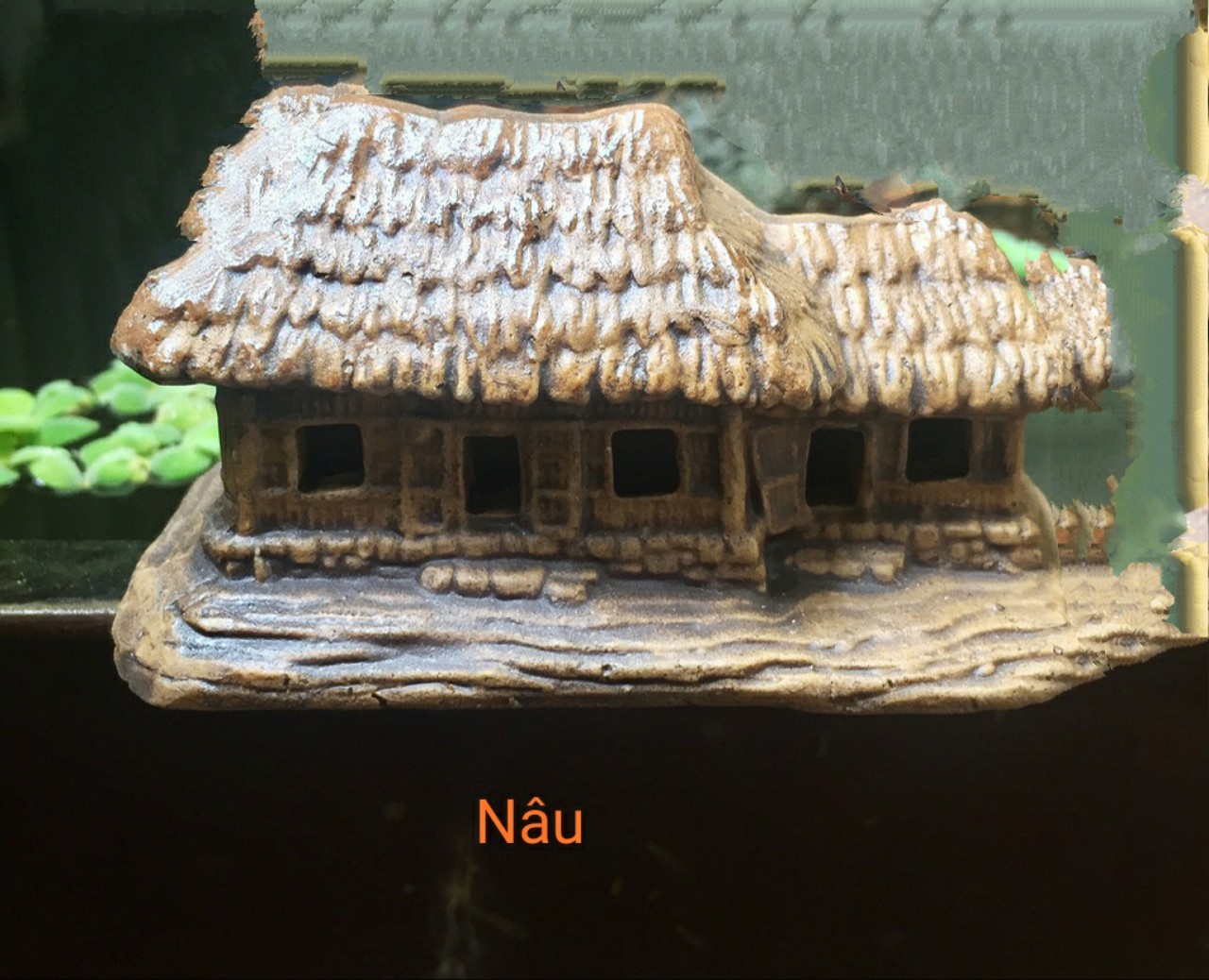 [Chọ màu] Nhà Lá Gốm Sứ Trang Trí Hổ Cá Bể Cá-Hòn Non Bộ.