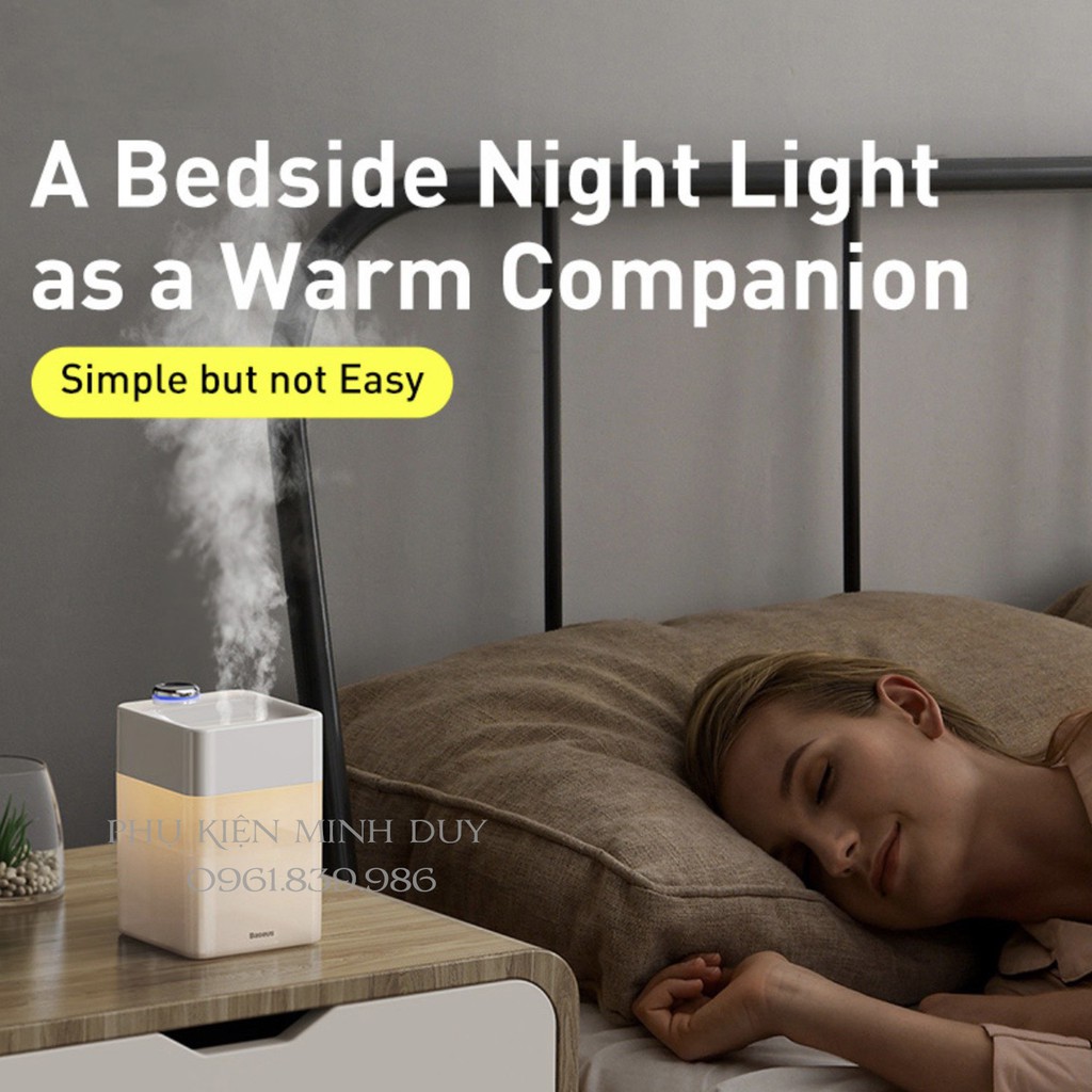 Máy phun sương tạo ẩm Baseus Time Magic Box Double Spray Humidifier (2000mAh, 550ml, sử dụng liên tục tới 8 giờ)