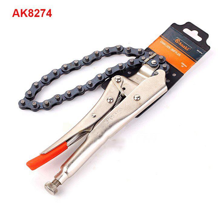 Kìm chết dây xích Asaki AK-8274 C2-18inch (Trắng)
