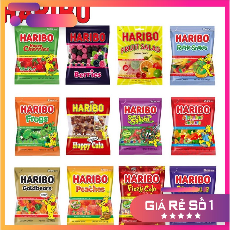 Kẹo Dẻo Haribo Vị Starmix (6 Loại) 80Gr - Thổ nhĩ kỳ