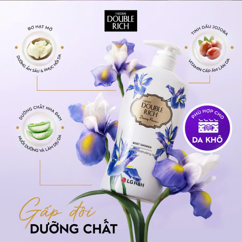 Sữa tắm Double Rich đủ màu chai 800g/ 200g