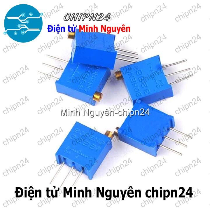 [3 con] (K378) Biến trở tinh chỉnh Dọc 3296W 20K (203) (Biến trở VR vi chỉnh W203) - HH000156