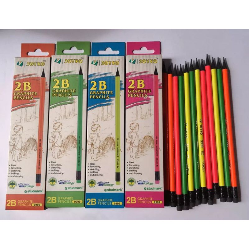 Hộp 12 Cây Chì Đen 2B Joyko