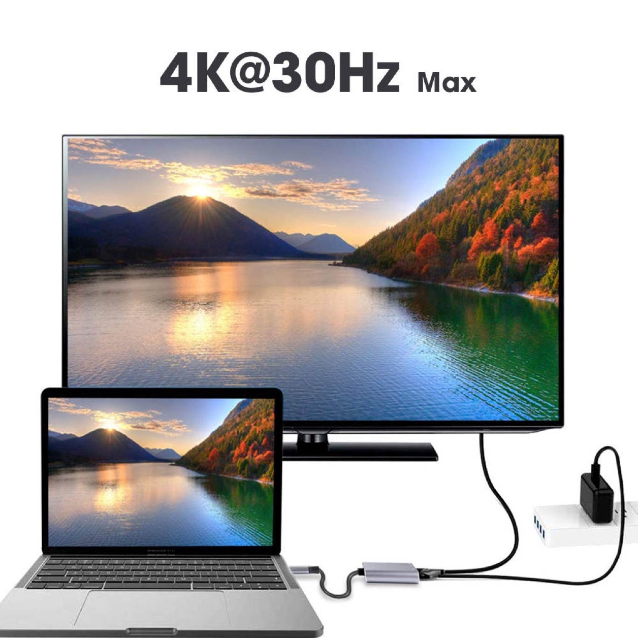 Hub Type C to HDMI, PD 100W, USB 3.0 TPK - Trí Phụ Kiện